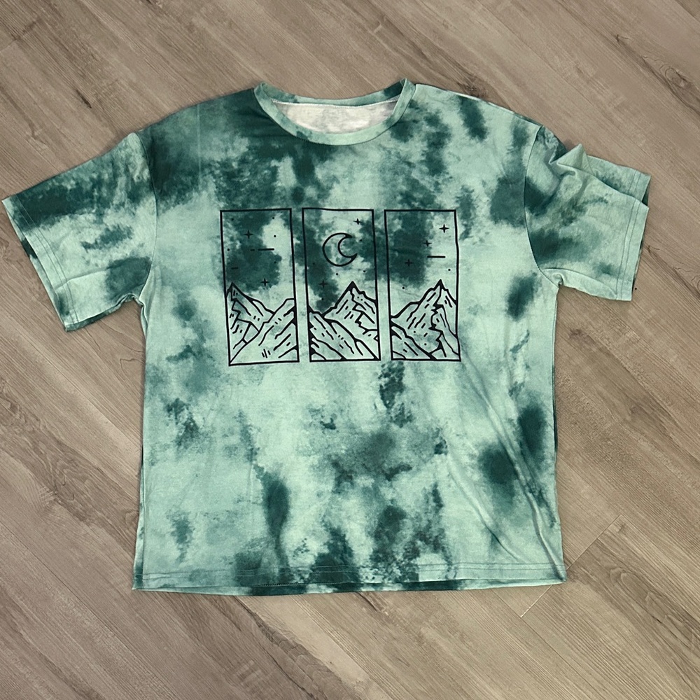 Green Tie-Dye Short Sleeve Tee